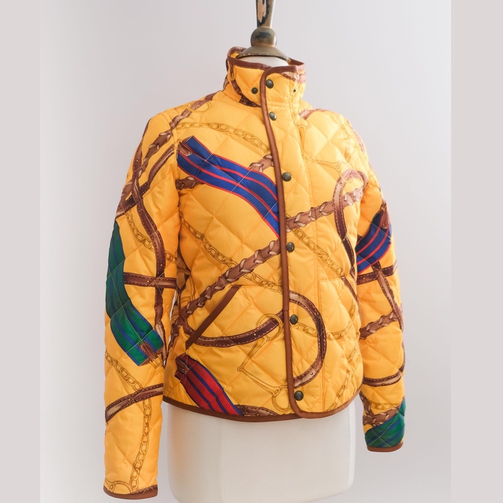 Ralph Lauren Equestrian Yellow Puffer Jacket